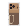 プレミアムスクエアケース［ オリジナル - initial two tone - U brown ］
