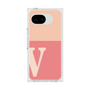 プレミアムスクエアケース［ オリジナル - initial two tone - V pink ］