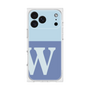 プレミアムスクエアケース［ オリジナル - initial two tone - W blue ］