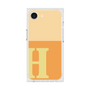 プレミアムスクエアケース［ オリジナル - initial two tone - H orange ］