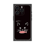 プレミアムスクエアケース［ 食いしん坊なねこ - Black ］