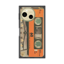 プレミアムスクエアケース［ RETORO CASSETTE TAPE - Skeleton Orange ］