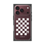 プレミアムスクエアケース［ Racing checkered flag White - レーシングチェッカーフラッグ ホワイト ］