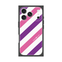 プレミアムスクエアケース［ Big Stripe - Purple × Pink ］