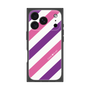 プレミアムスクエアケース［ Big Stripe - Purple × Pink ］