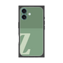 プレミアムスクエアケース［ オリジナル - initial two tone - Z green ］