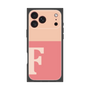 プレミアムスクエアケース［ オリジナル - initial two tone - F pink ］