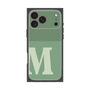 プレミアムスクエアケース［ オリジナル - initial two tone - M green ］