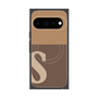 プレミアムスクエアケース with Pixelsnap［ オリジナル - initial two tone - S brown ］