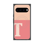 プレミアムスクエアケース with Pixelsnap［ オリジナル - initial two tone - T pink ］