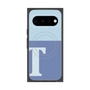 プレミアムスクエアケース with Pixelsnap［ オリジナル - initial two tone - T blue ］