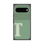 プレミアムスクエアケース with Pixelsnap［ オリジナル - initial two tone - T green ］