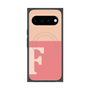 プレミアムスクエアケース with Pixelsnap［ オリジナル - initial two tone - F pink ］