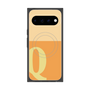 プレミアムスクエアケース with Pixelsnap［ オリジナル - initial two tone - Q orange ］