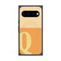 プレミアムスクエアケース with Pixelsnap［ オリジナル - initial two tone - Q orange ］