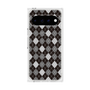 プレミアムスクエアケース with Pixelsnap［ Argyle - Black ］