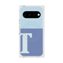 プレミアムスクエアケース with Pixelsnap［ オリジナル - initial two tone - T blue ］