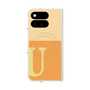 プレミアムスクエアケース with Pixelsnap［ オリジナル - initial two tone - U orange ］