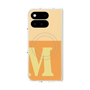 プレミアムスクエアケース with Pixelsnap［ オリジナル - initial two tone - M orange ］