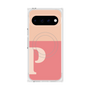 プレミアムスクエアケース with Pixelsnap［ オリジナル - initial two tone - P pink ］