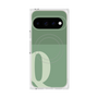プレミアムスクエアケース with Pixelsnap［ オリジナル - initial two tone - Q green ］