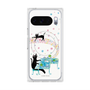 プレミアムスクエアケース with Pixelsnap［ おかべてつろう - 黒猫クロのとおりみち ］