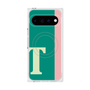 プレミアムスクエアケース with Pixelsnap［ オリジナル - initial color line - T green ］