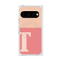 プレミアムスクエアケース with Pixelsnap［ オリジナル - initial two tone - T pink ］