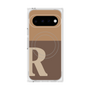 プレミアムスクエアケース with Pixelsnap［ オリジナル - initial two tone - R brown ］