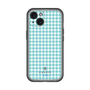 スリムプロテクションプレミアムケース［ Houndstooth Pattern Blue with LANVIN en Bleu logo- ランバン 千鳥格子柄 ブルー ］