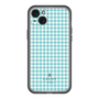スリムプロテクションプレミアムケース［ Houndstooth Pattern Blue with LANVIN en Bleu logo- ランバン 千鳥格子柄 ブルー ］