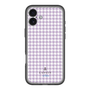 スリムプロテクションプレミアムケース［ Houndstooth Pattern Purple -with LANVIN en Bleu logo ランバン 千鳥格子柄 パープル ］