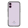 スリムプロテクションプレミアムケース［ Houndstooth Pattern Purple -with LANVIN en Bleu logo ランバン 千鳥格子柄 パープル ］