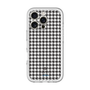 スリムプロテクションプレミアムケース［ Houndstooth Pattern Black with LANVIN en Bleu logo- ランバン 千鳥格子柄 ブラック ］