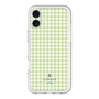 スリムプロテクションプレミアムケース［ Houndstooth Pattern Green with LANVIN en Bleu logo- ランバン 千鳥格子柄 グリーン ］