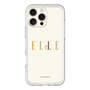 スリムプロテクションプレミアムケース［ ELLE×ポムポムプリン - ロゴ - ベージュ ］