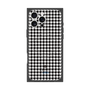 プレミアムスクエアケース with MagSafe［ Houndstooth Pattern Black with LANVIN en Bleu logo- ランバン 千鳥格子柄 ブラック ］
