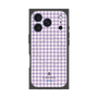 プレミアムスクエアケース with MagSafe［ Houndstooth Pattern Purple -with LANVIN en Bleu logo ランバン 千鳥格子柄 パープル ］