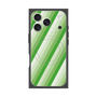 プレミアムスクエアケース with MagSafe［ Middle Stripe - Green ］