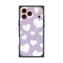 プレミアムスクエアケース with MagSafe［ Dot Hearts - Purple ］