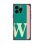 プレミアムスクエアケース with MagSafe［ オリジナル - initial color line - W green ］