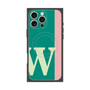プレミアムスクエアケース with MagSafe［ オリジナル - initial color line - W green ］