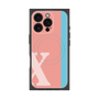 プレミアムスクエアケース with MagSafe［ オリジナル - initial color line - X pink ］