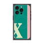 プレミアムスクエアケース with MagSafe［ オリジナル - initial color line - X green ］