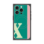 プレミアムスクエアケース with MagSafe［ オリジナル - initial color line - X green ］