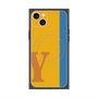 プレミアムスクエアケース with MagSafe［ オリジナル - initial color line - Y orange ］