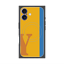 プレミアムスクエアケース with MagSafe［ オリジナル - initial color line - Y orange ］