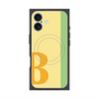 プレミアムスクエアケース with MagSafe［ オリジナル - initial color line - B yellow ］