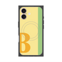 プレミアムスクエアケース with MagSafe［ オリジナル - initial color line - B yellow ］