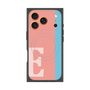 プレミアムスクエアケース with MagSafe［ オリジナル - initial color line - E pink ］